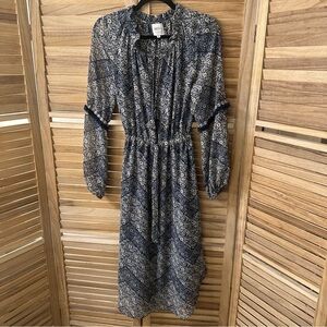 Misa Los Angeles Parisian Blue Midi Dress size M